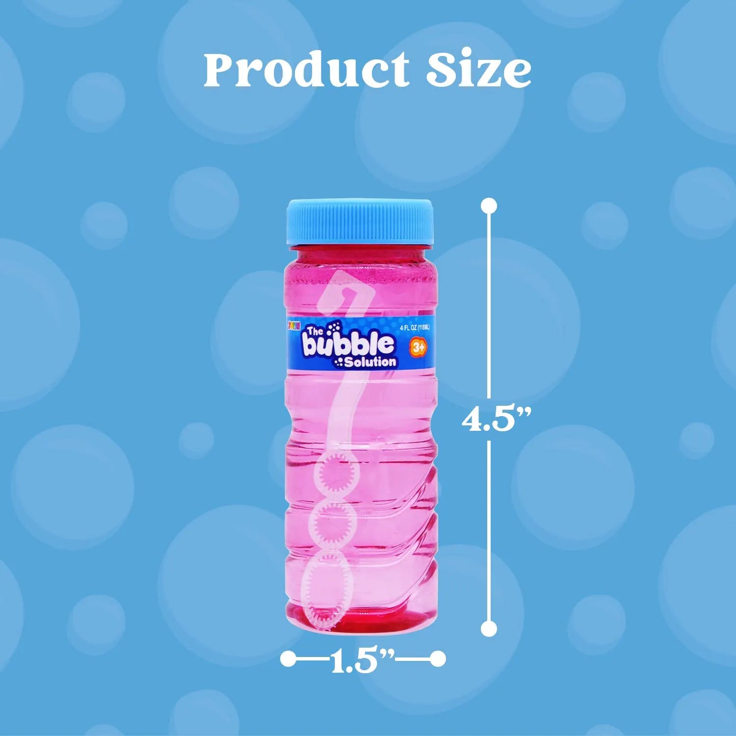 4 oz Bubble Bottles with Wand, 36 Pack