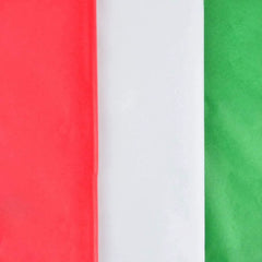 20in Holiday Tissue Paper Assortment (Red, Green & White), 360 Pcs