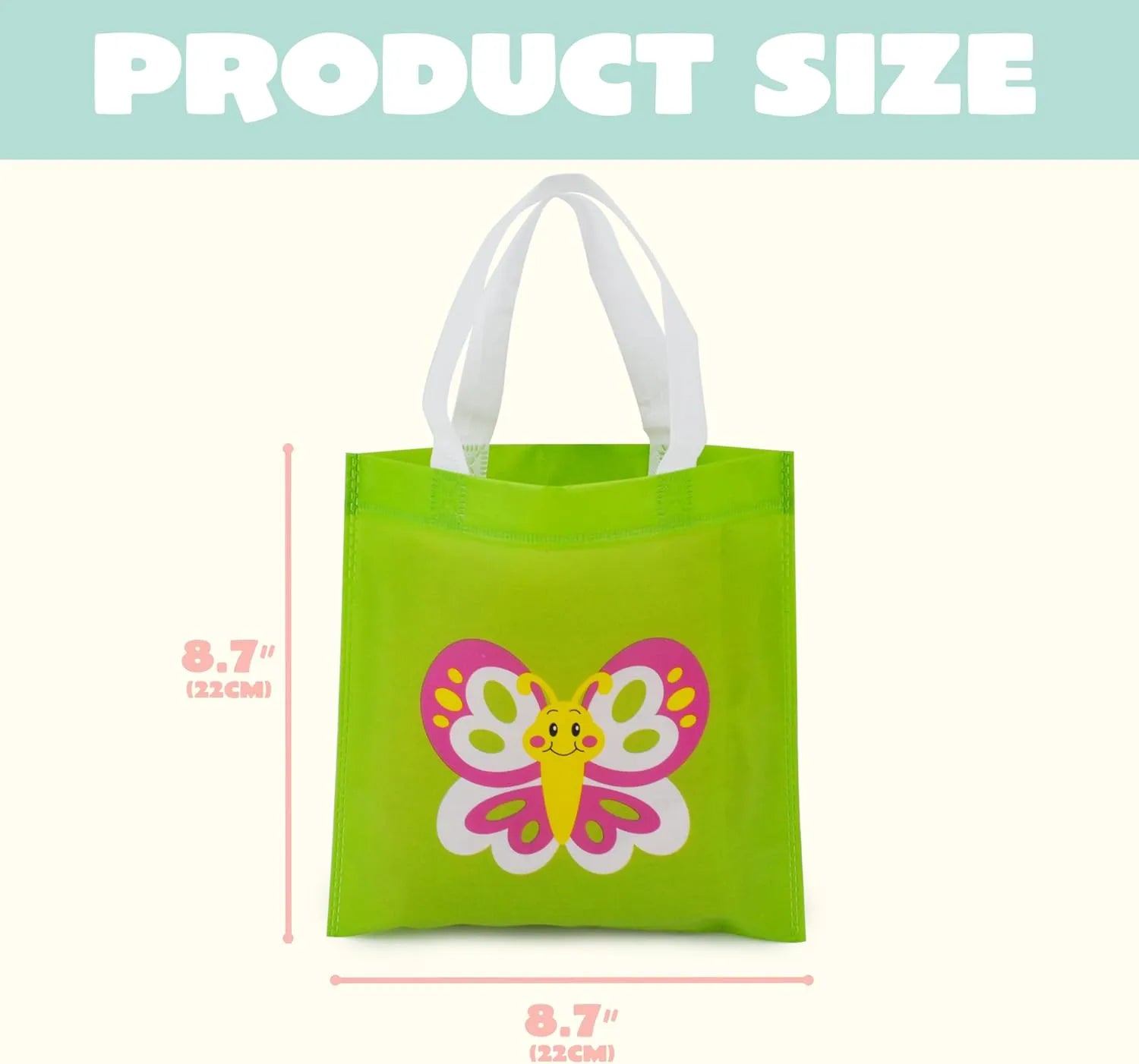 JOYIN 36 Pack Easter Non-Woven Gift Bags Cute Bunny Animal Easter Treat Bags for Kids Party Supplies Classroom Prizes