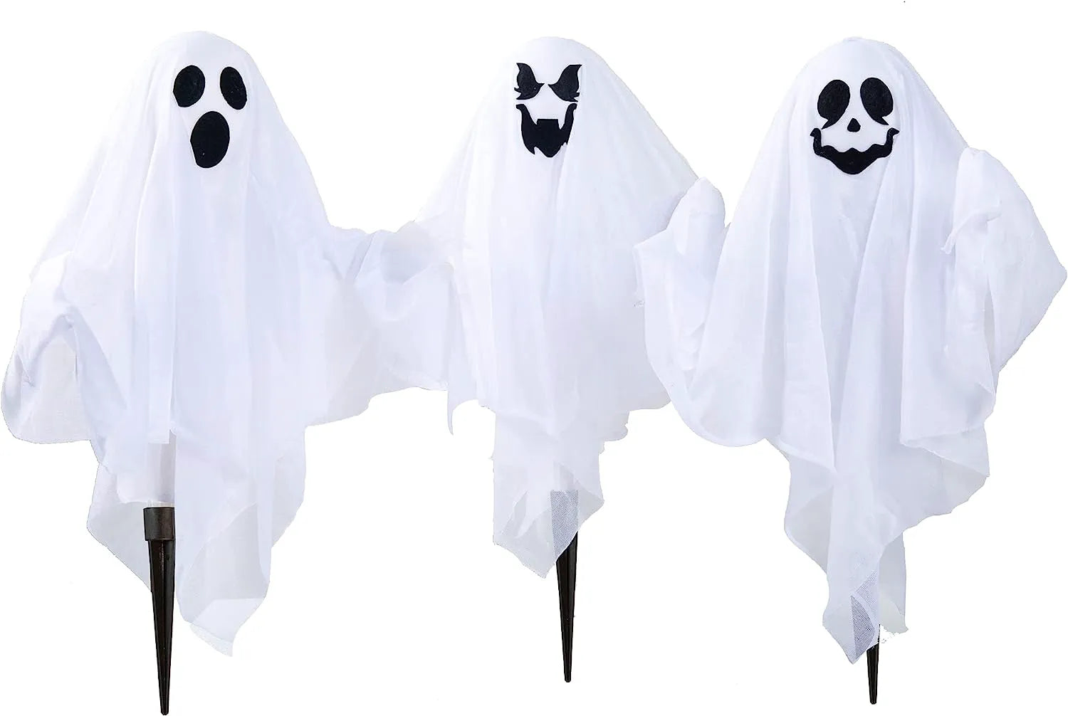 3-Pack Halloween Light-Up Ghost Yard Stakes