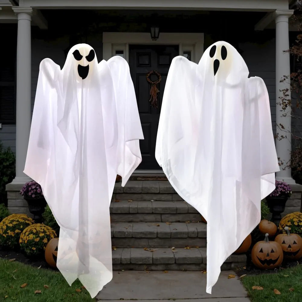 2 Pack 27.5" Halloween Hanging Ghosts Outdoor Decoration