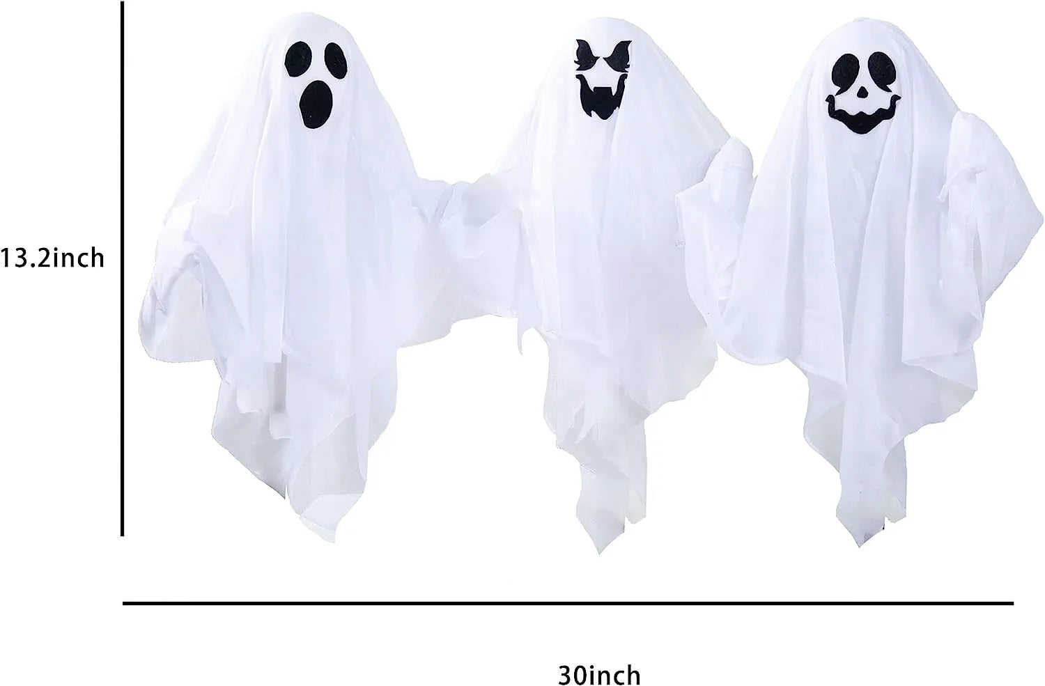 3-Pack Halloween Light-Up Ghost Yard Stakes