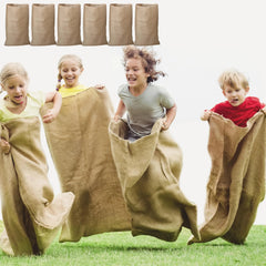 6 Pack Large Burlap Potato Sacks (39 x 25 inches) for Kids & Adults Racing