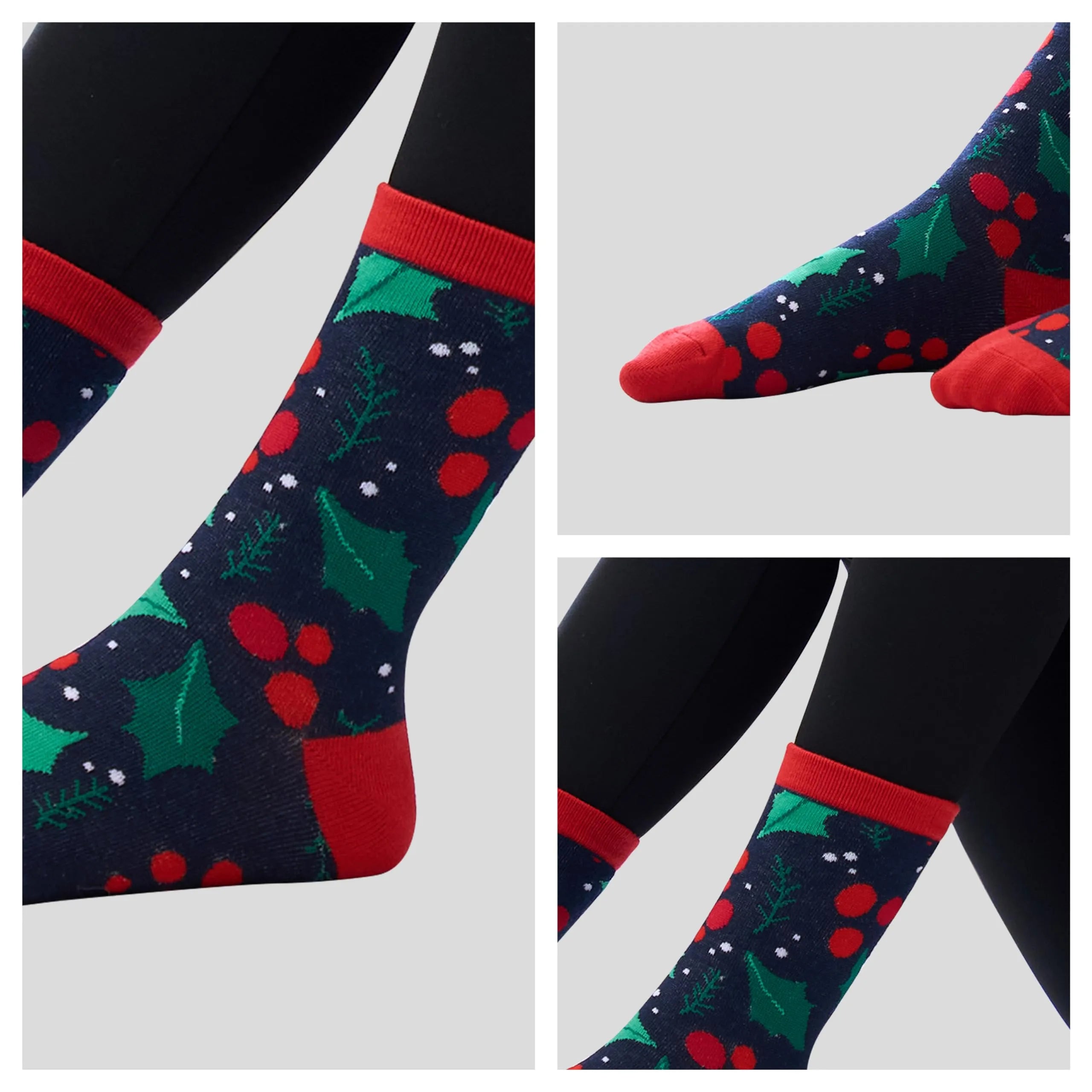 6-Pack Winter Christmas Socks for Men and Women - Warm, Soft Novelty Crew Socks