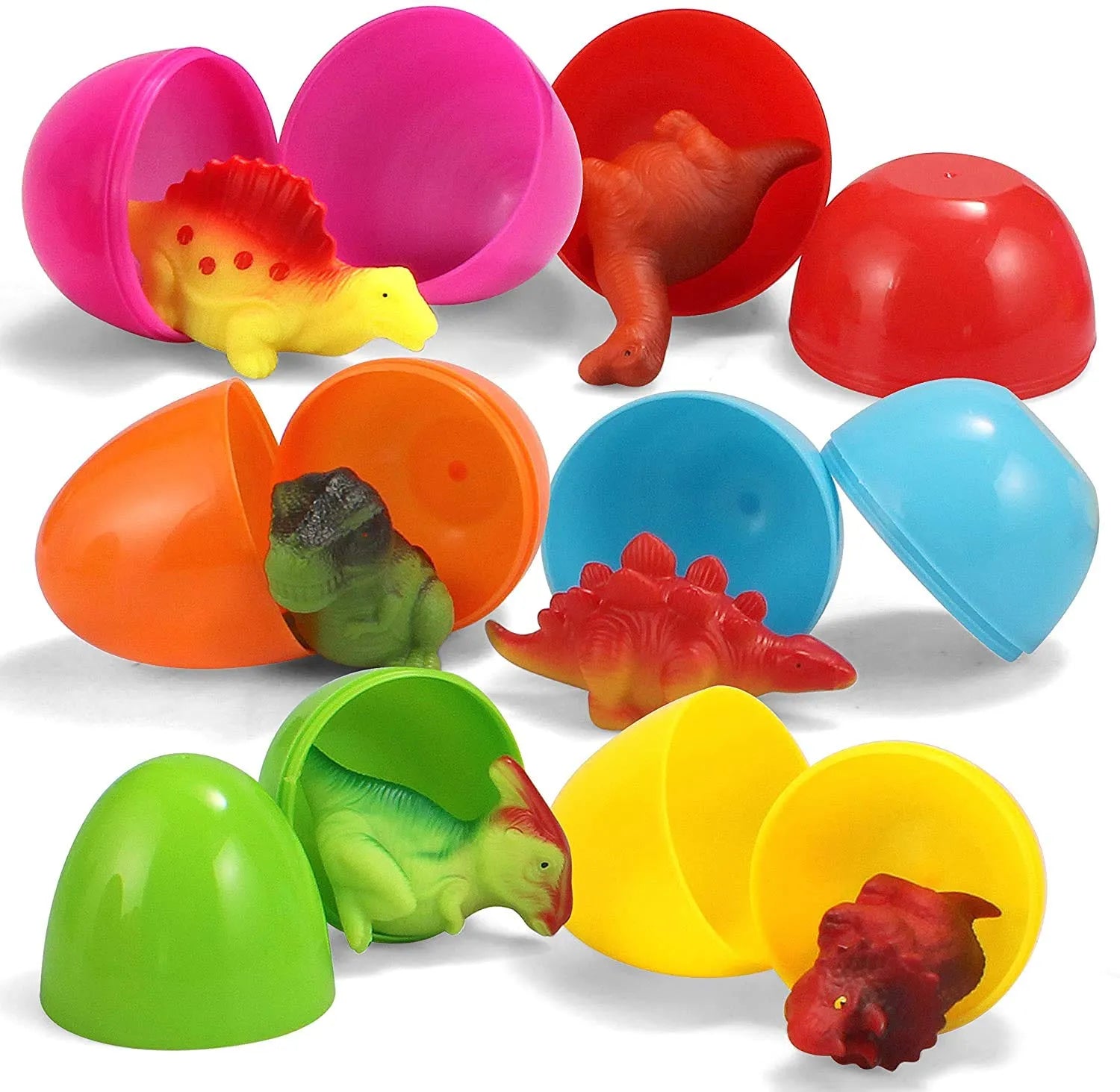 6-Pack Pre-Filled Easter Eggs with Light-Up Bath Toys (4 inches) for Egg Hunts