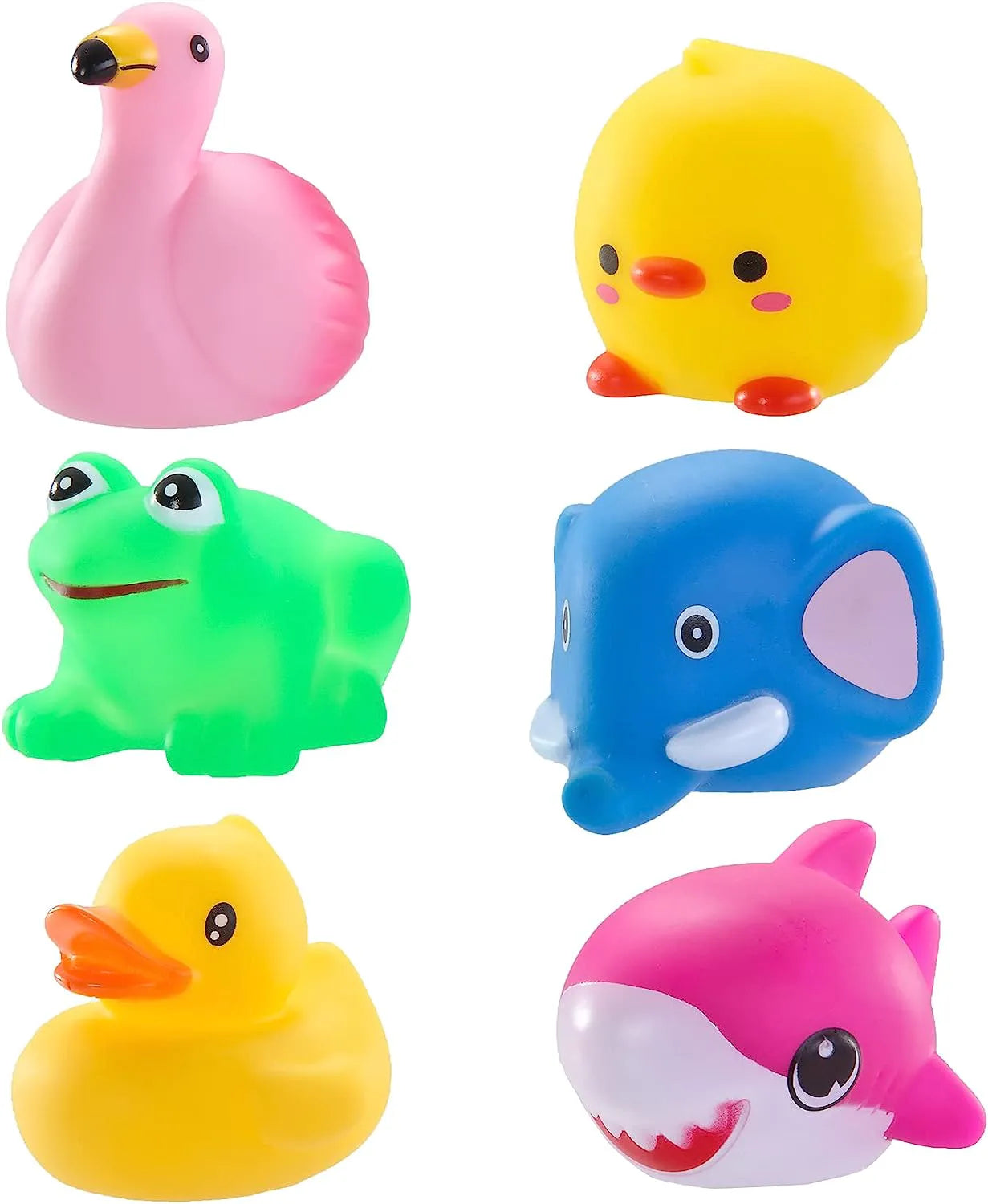 6 Light-Up Bath Toys with 3.2-Inch Prefilled Easter Eggs for Easter Egg Hunt
