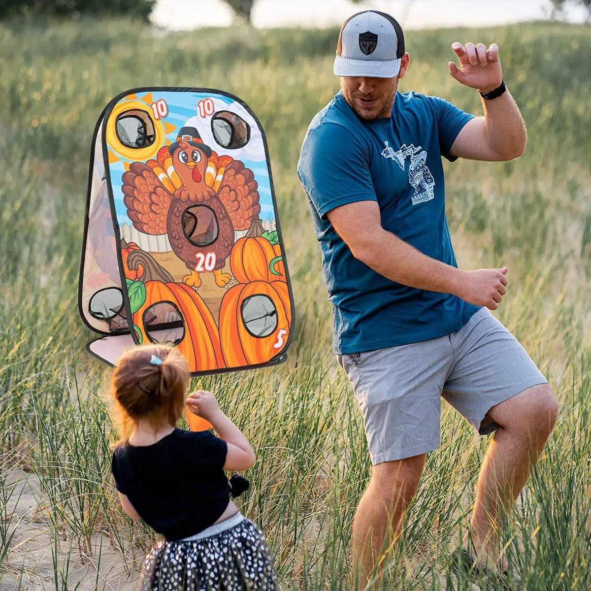 Portable Collapsible Toss Game Board