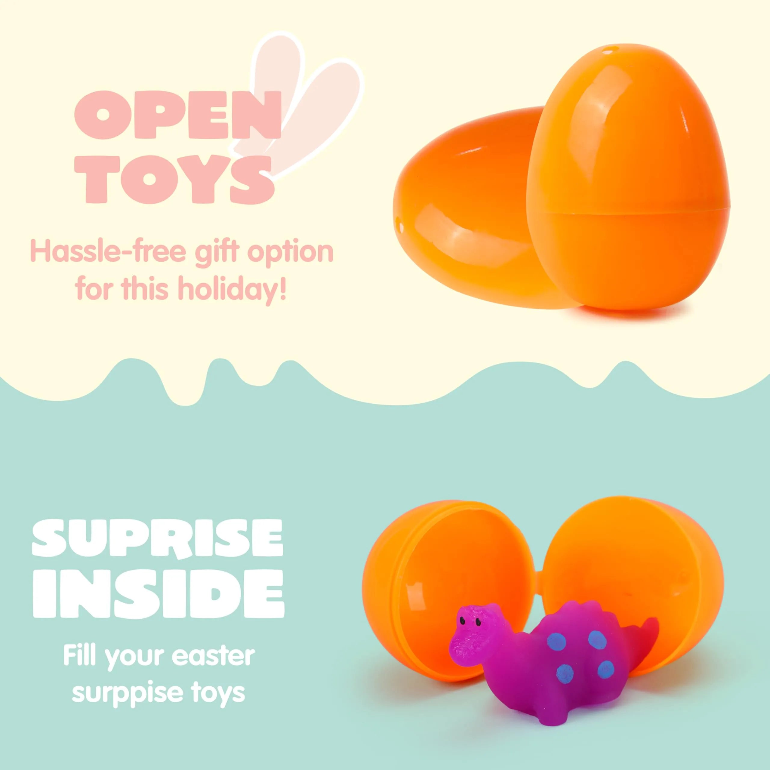 24 Pcs Easter Prefilled Eggs with Mochi Squishy Toys