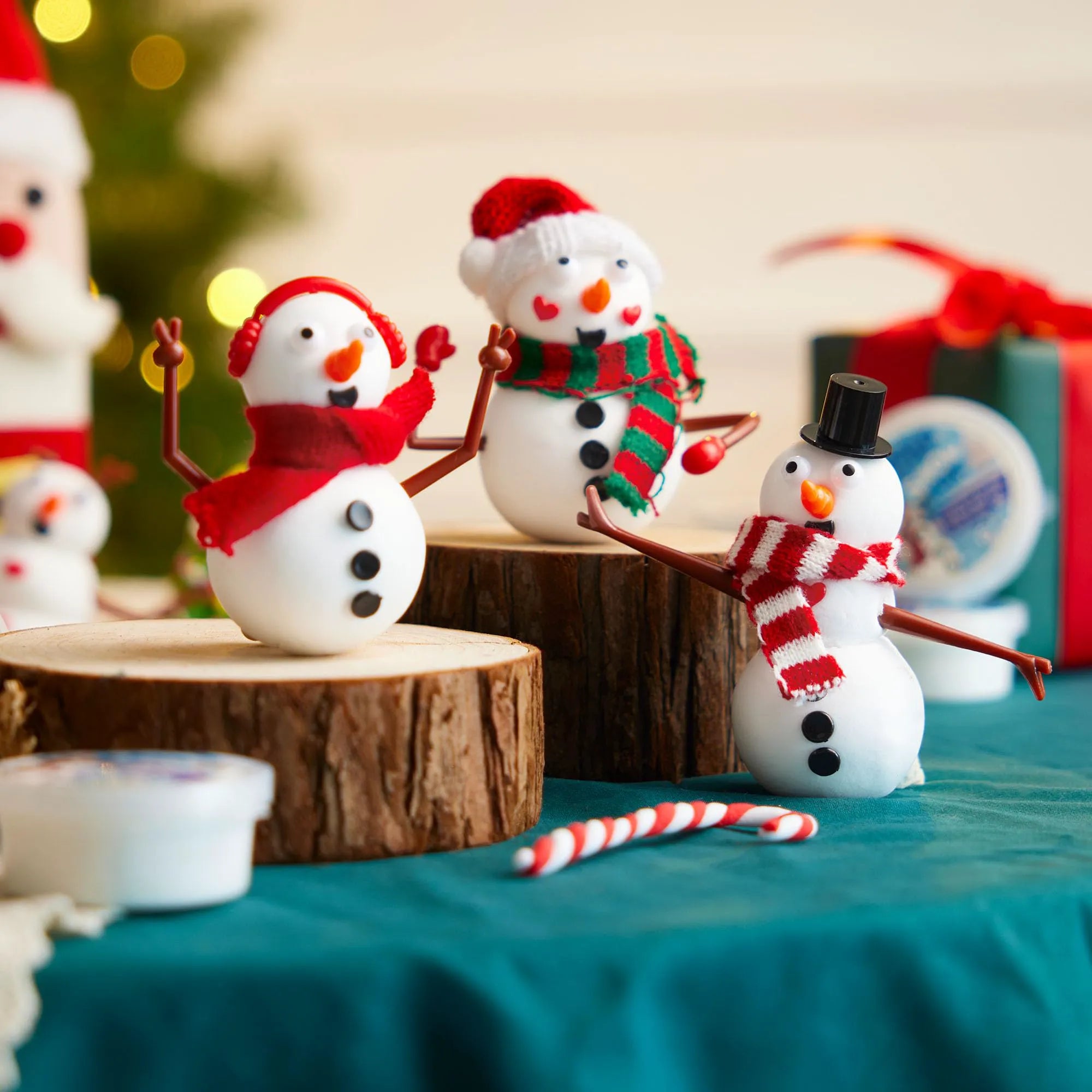 Christmas Snowman Craft Kit, 24 Pack DIY Build Your Own Snowman