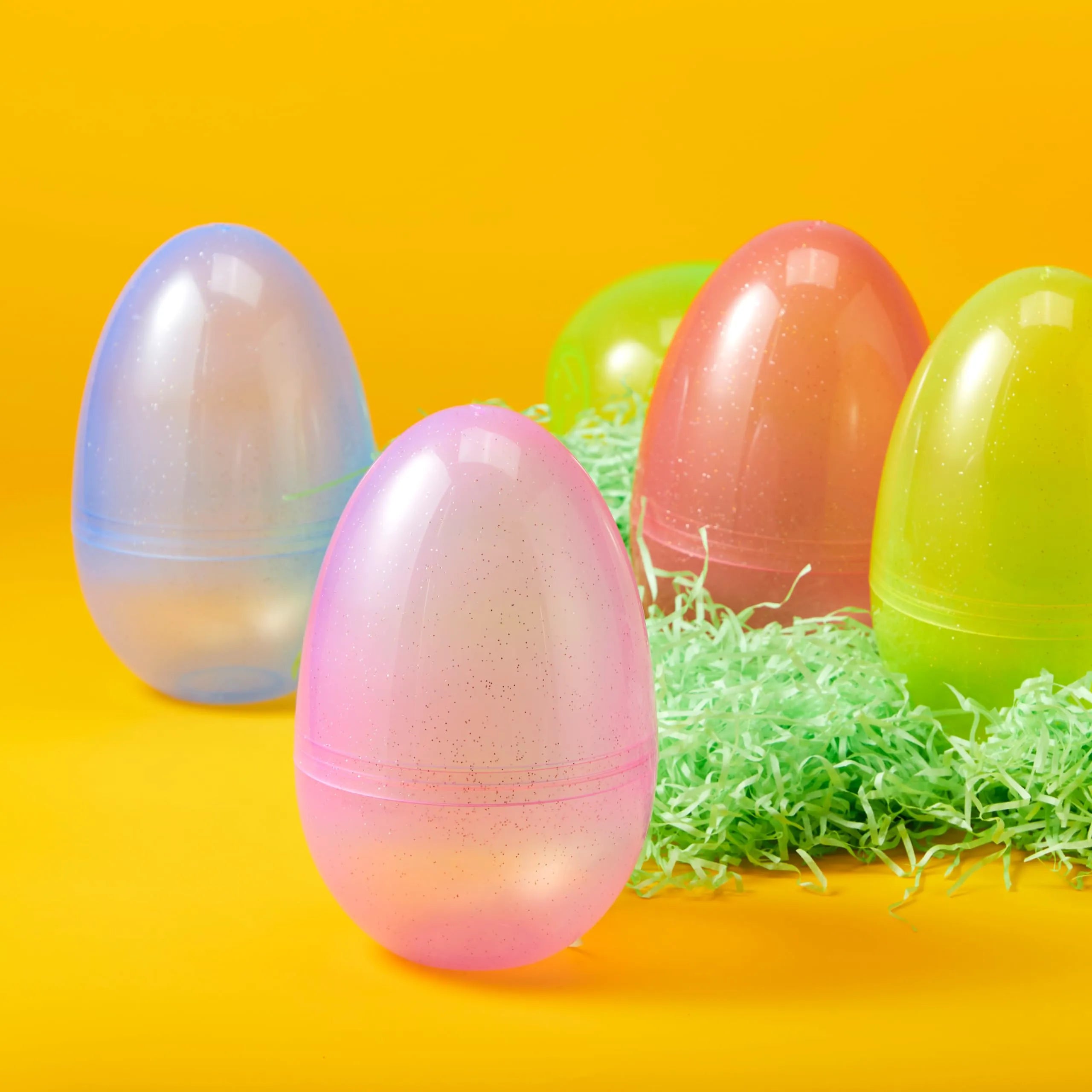 6-Pack 7-Inch Jumbo Plastic Easter Egg Shells for Easter Egg Hunt