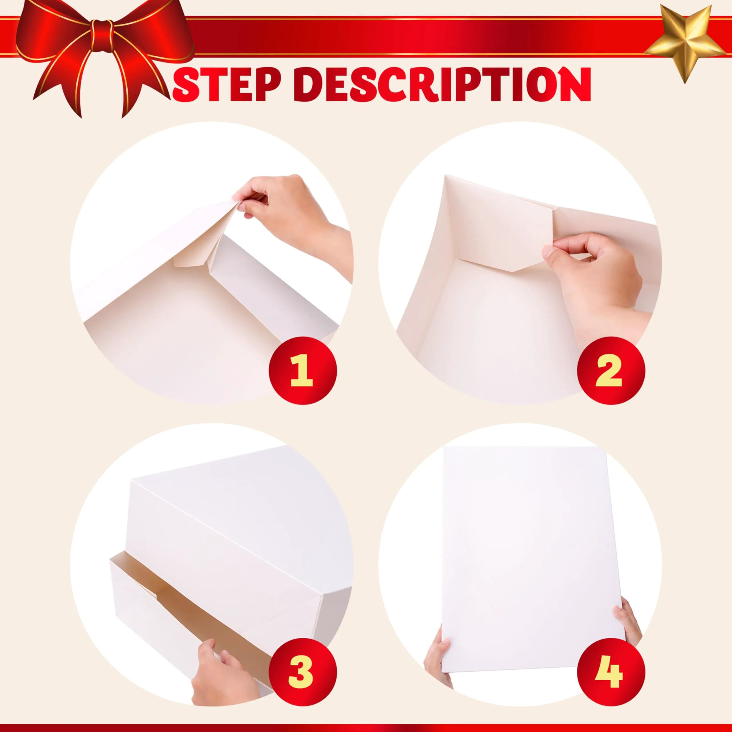 12 Pack 17x13x4 Inch Large Christmas Gift Boxes with Lids for Presents