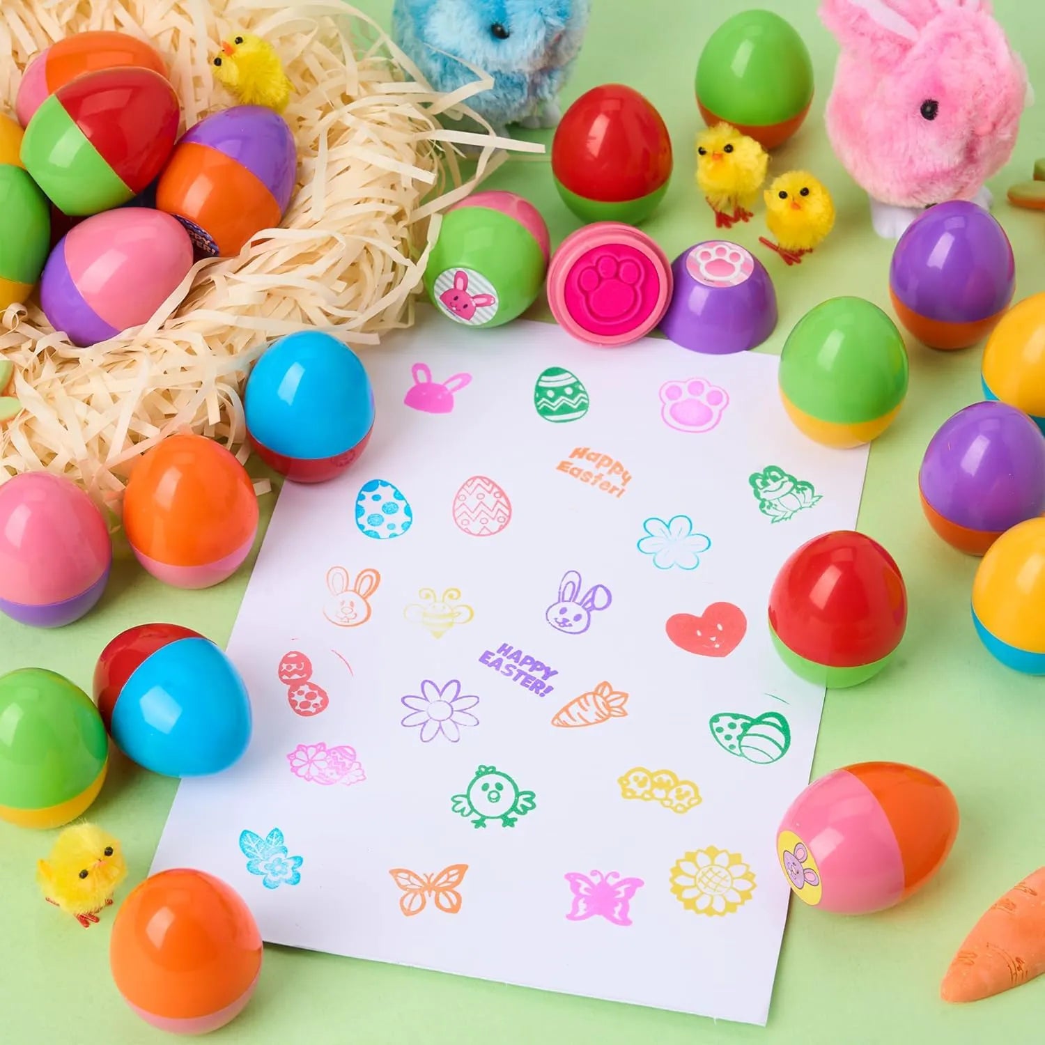 48 Easter Egg Stampers for Kids