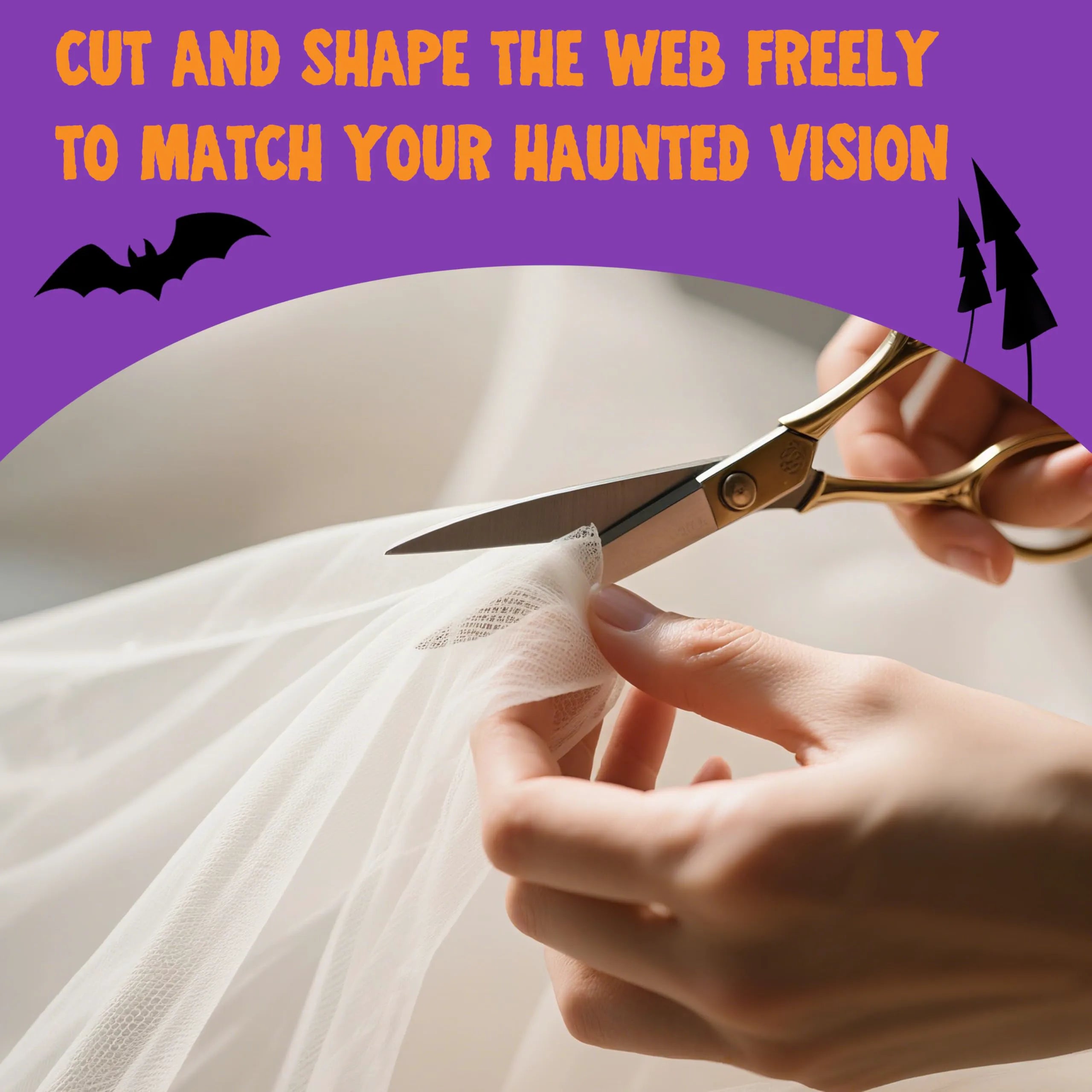 1000 sq ft Halloween Spider Web Decoration for Outdoor Use