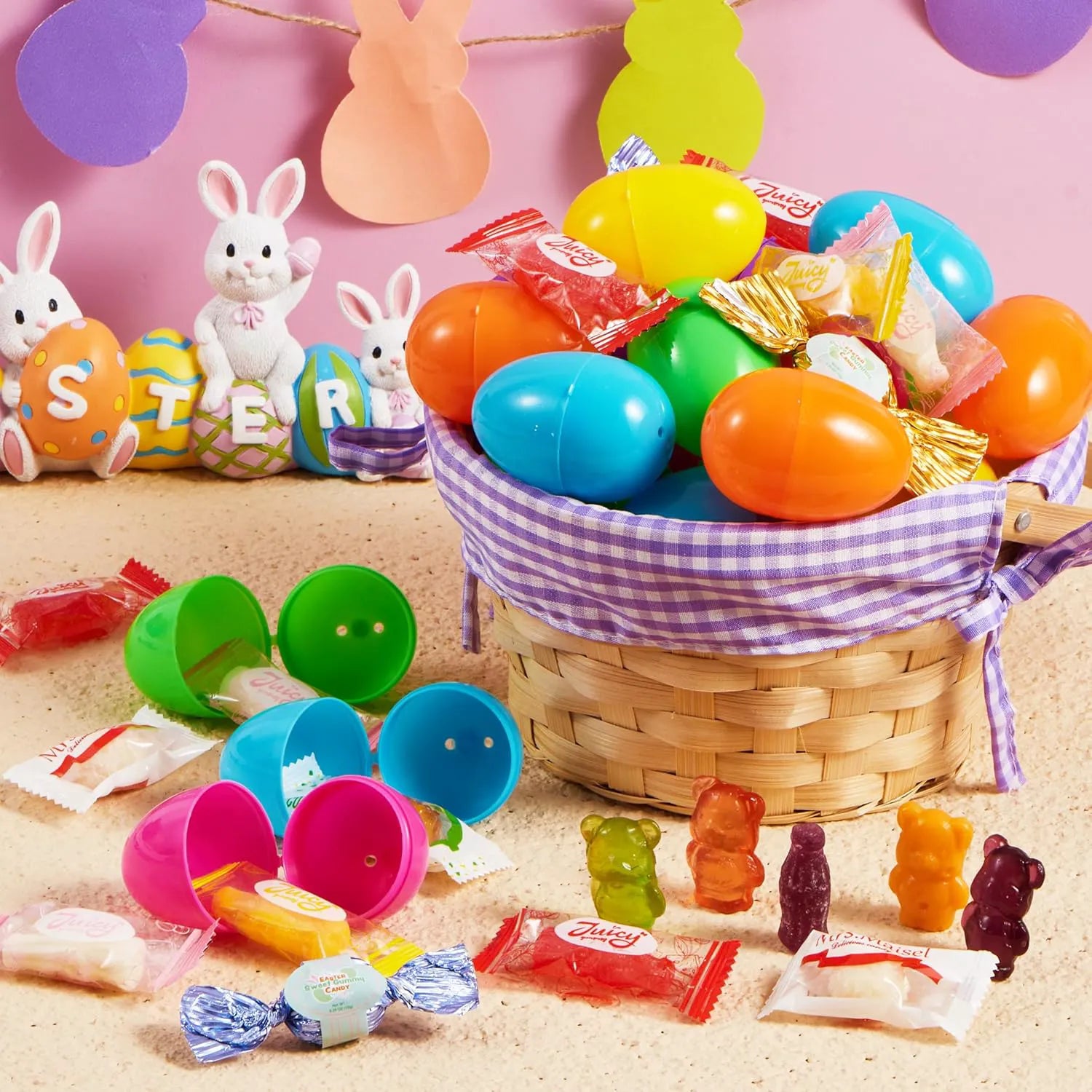 24 Pack Easter Candy-Filled Plastic Eggs