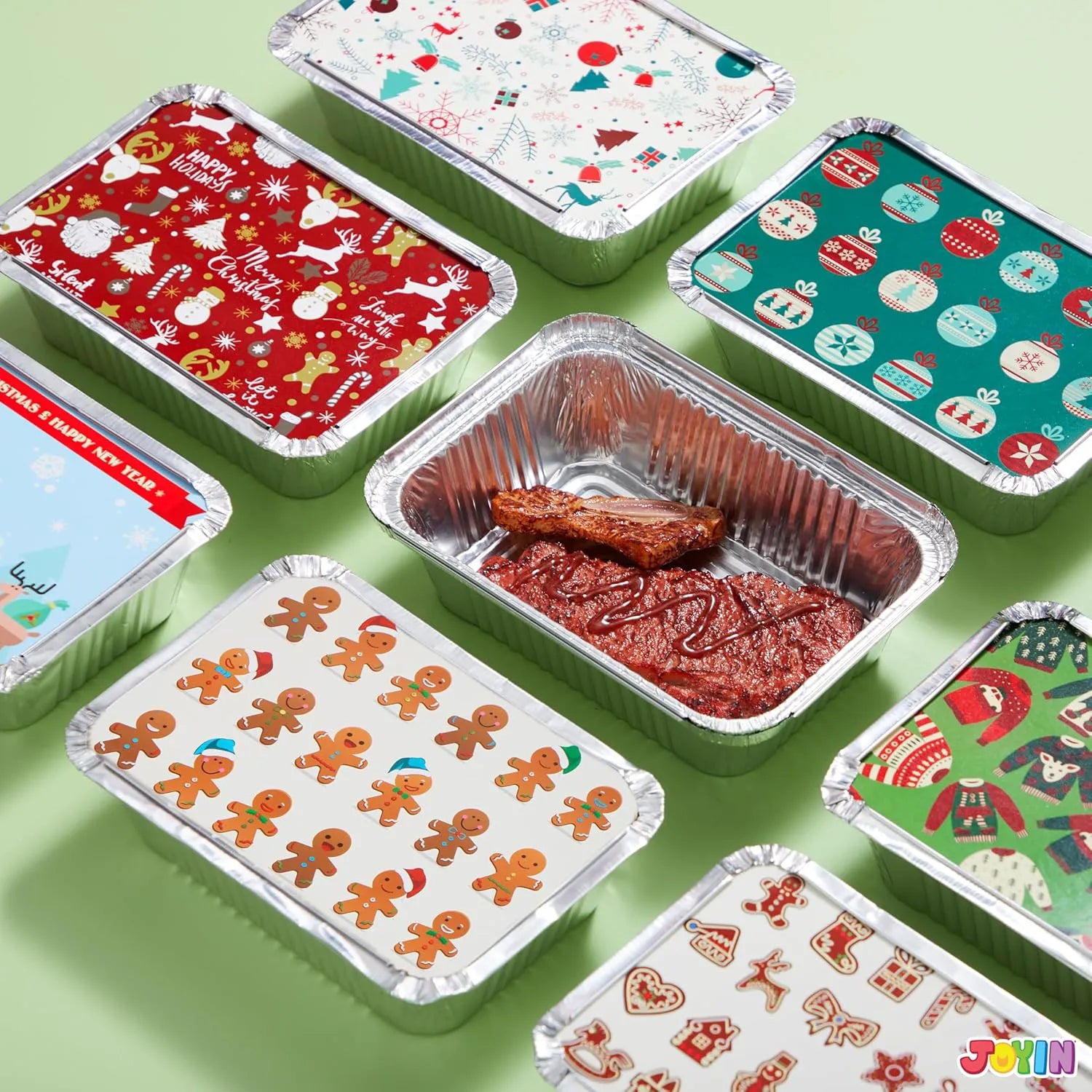 48-Piece Christmas Cookie Tins with Lids for Gift Giving