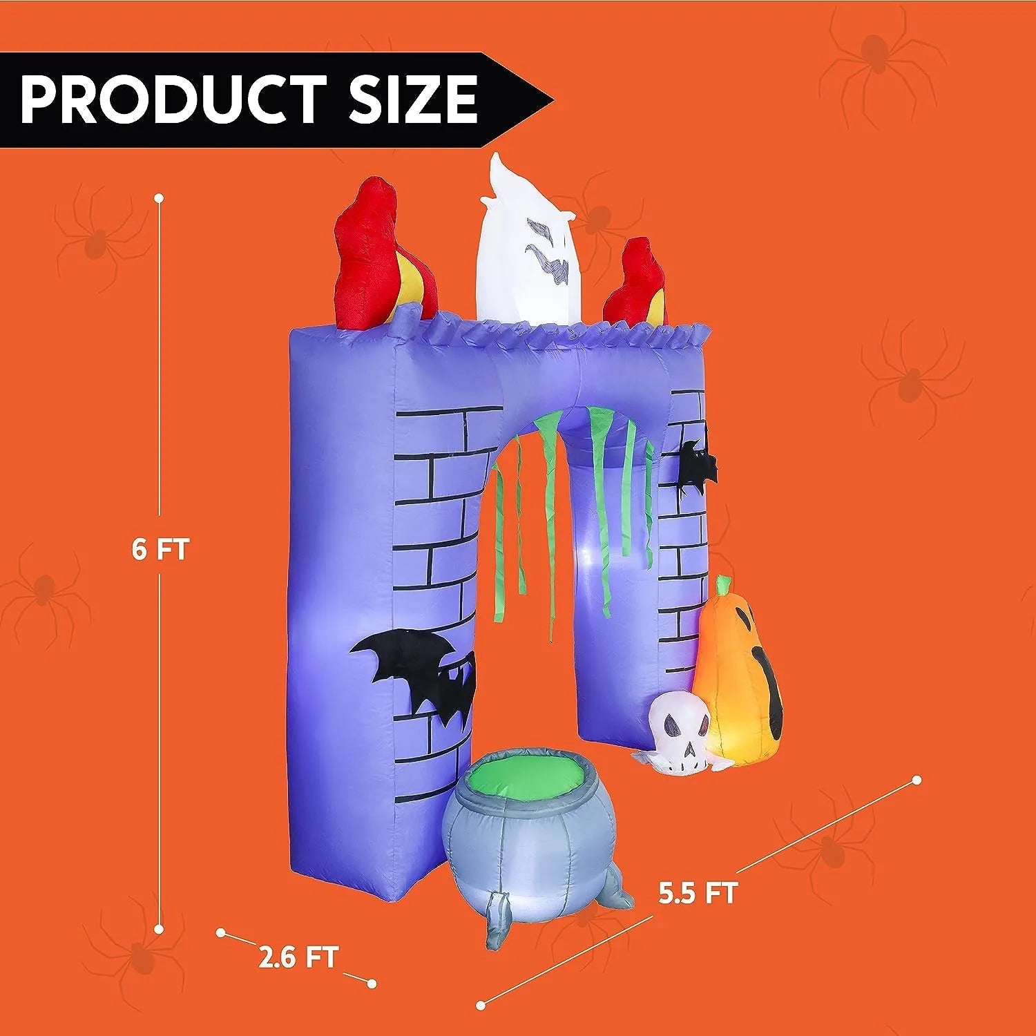 6ft Haunted Castle Trunk or Treat Halloween Inflatable