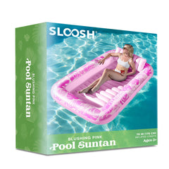 70in x 46in Large Blushing Pink Sun Tan Tub Pool Float