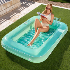 70in x 46in Large Cyan Sun Tan Tub Pool Float