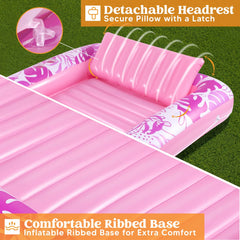 70in x 46in Large Hot Pink Sun Tan Tub Pool Float