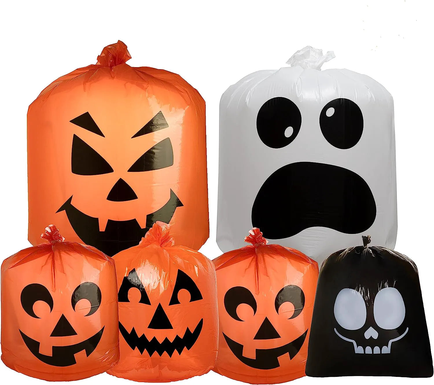6-Pack Halloween Plastic Lawn Leaf Bags