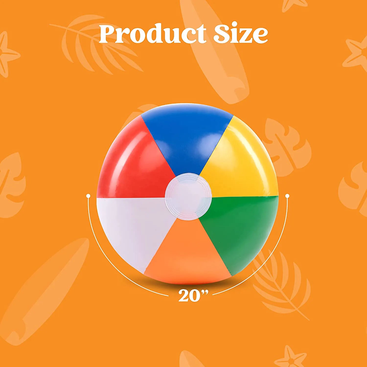 4 Pack Inflatable Beach Balls (20 inch)