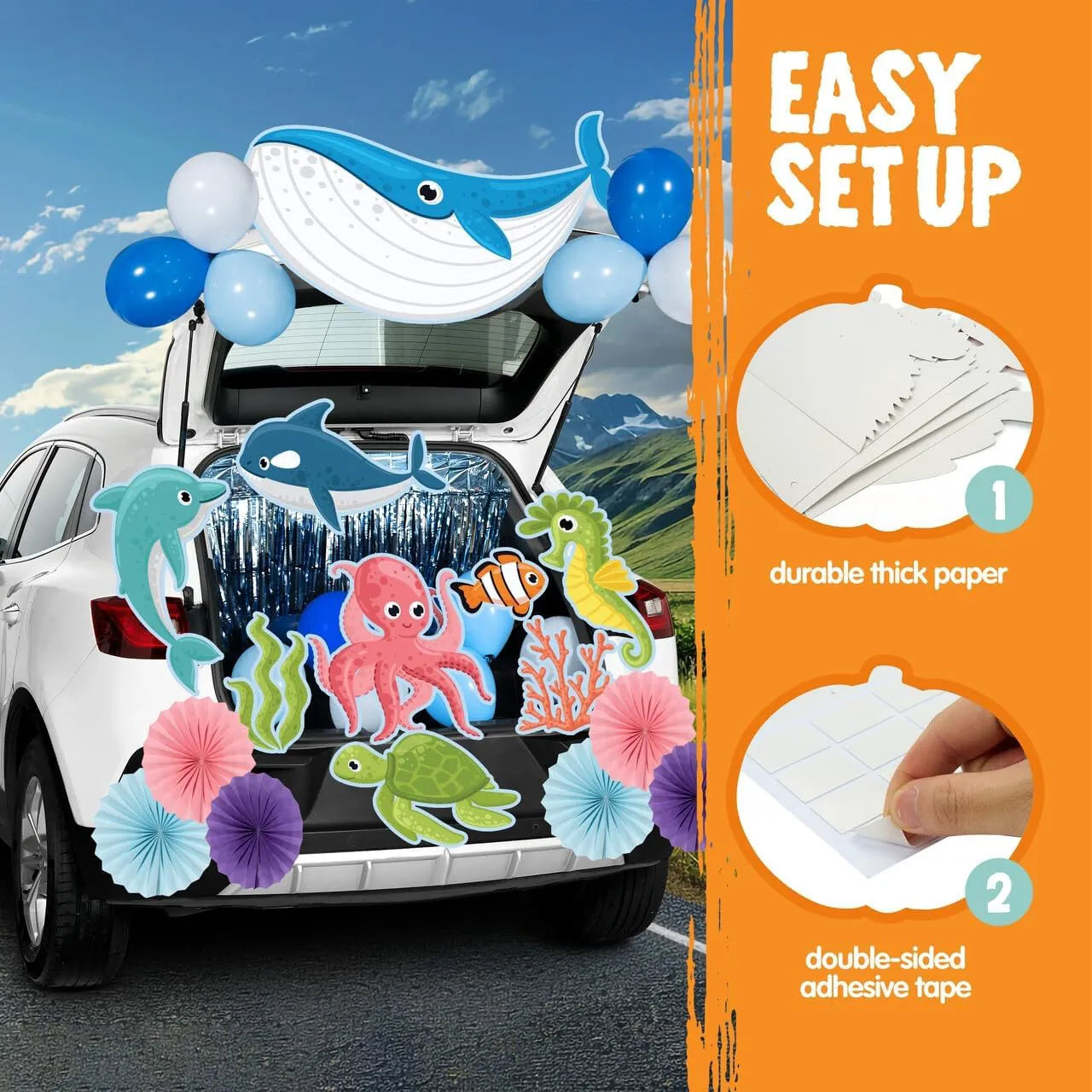Ocean Animals Trunk or Treat Car Decorations Kit