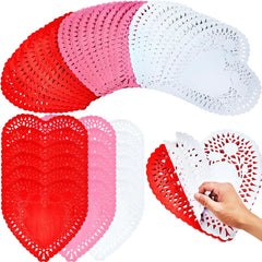 102 PCS Valentine's Day Heart Doilies