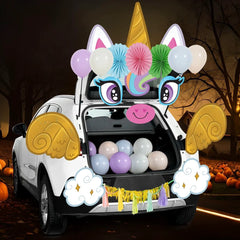 Halloween Trunk or Treat Car Decorations Kit - Unicorn Car Stickers