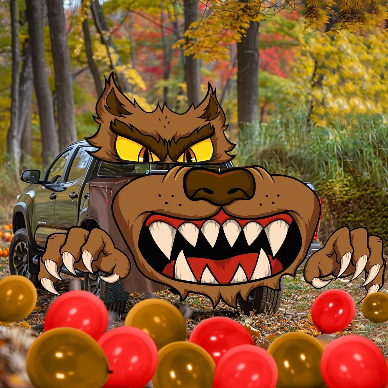 Spooky Werewolf Trunk or Treat Car Decorations Kit for Halloween
