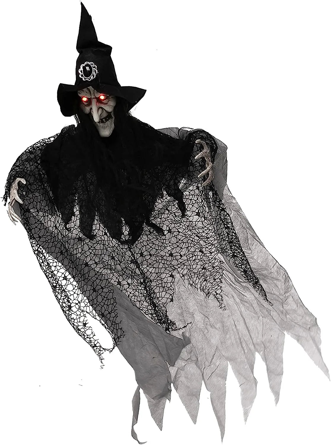 51-Inch Light-Up Hanging Witch Decorations (2-Pack)