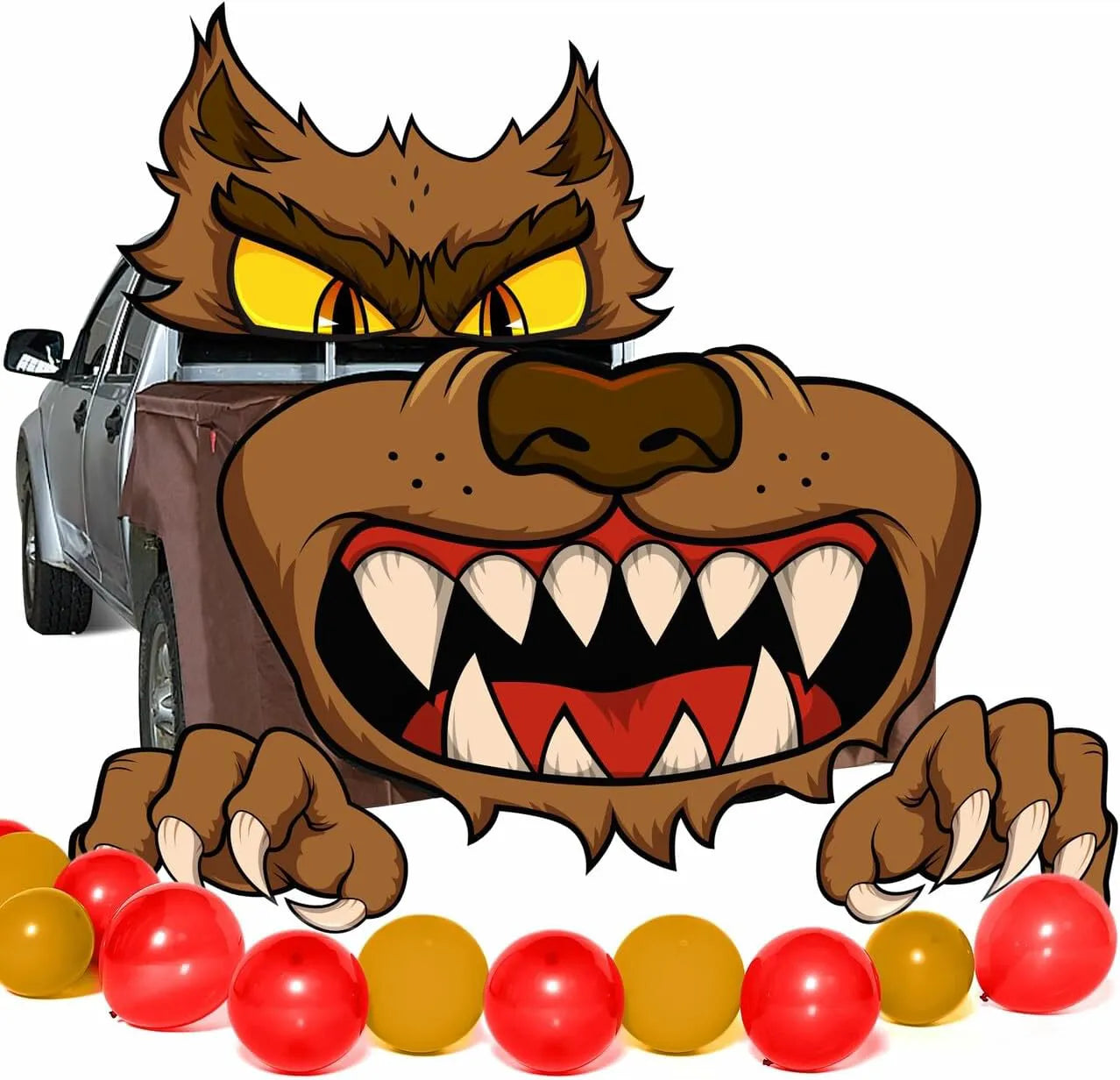 Spooky Werewolf Trunk or Treat Car Decorations Kit for Halloween
