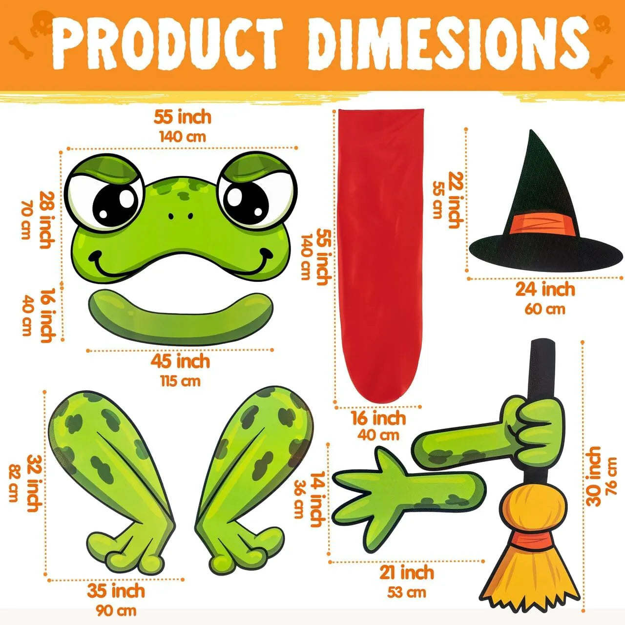 Frog Trunk or Treat Car Decorations Kit