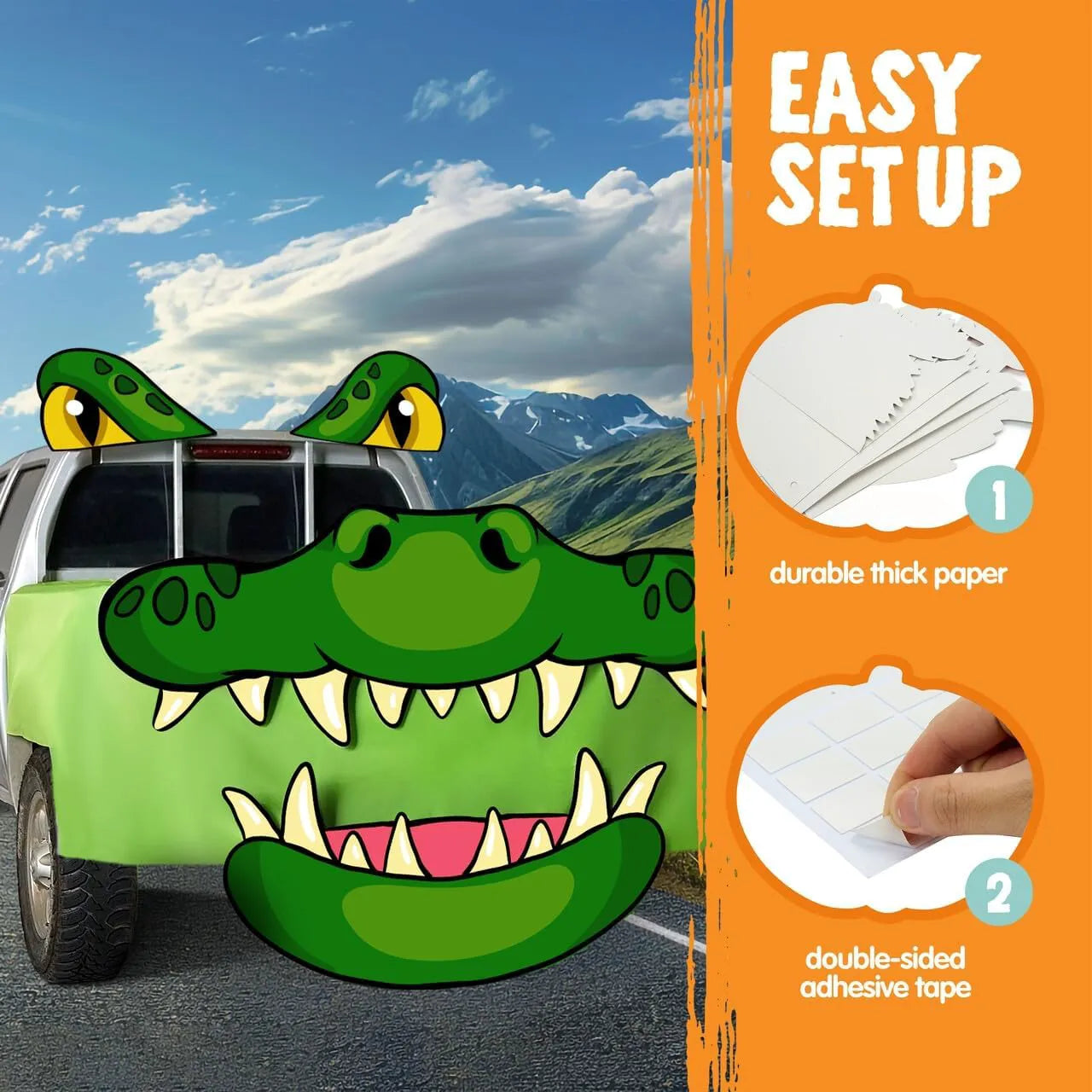 Halloween Alligator Trunk or Treat Car Decorations Kit