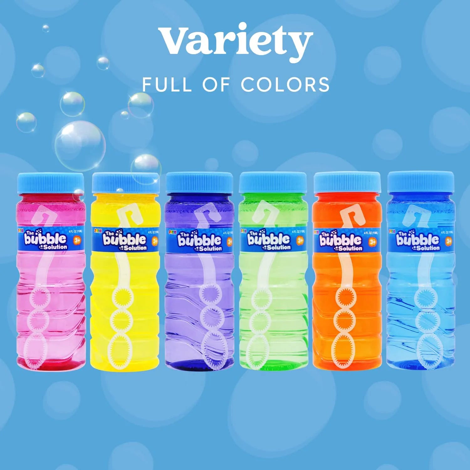 4 oz Bubble Bottles with Wand, 36 Pack