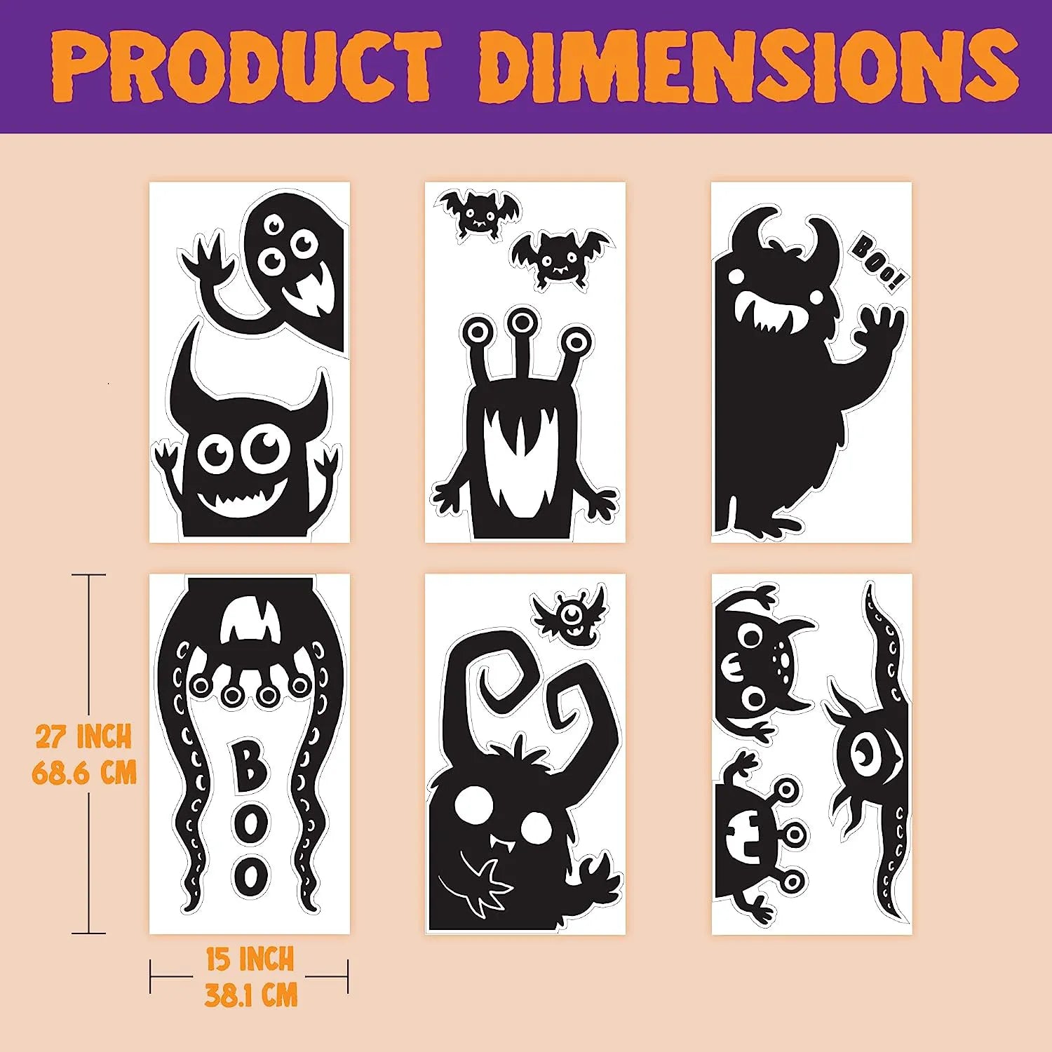Halloween Window Clings - Monster