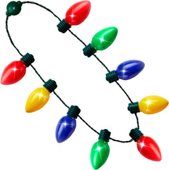Christmas Party Necklace Accessories - 9 Bulbs, 1 Pack