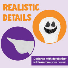 2 Tree Wrap Decoration Ghost (Smile)