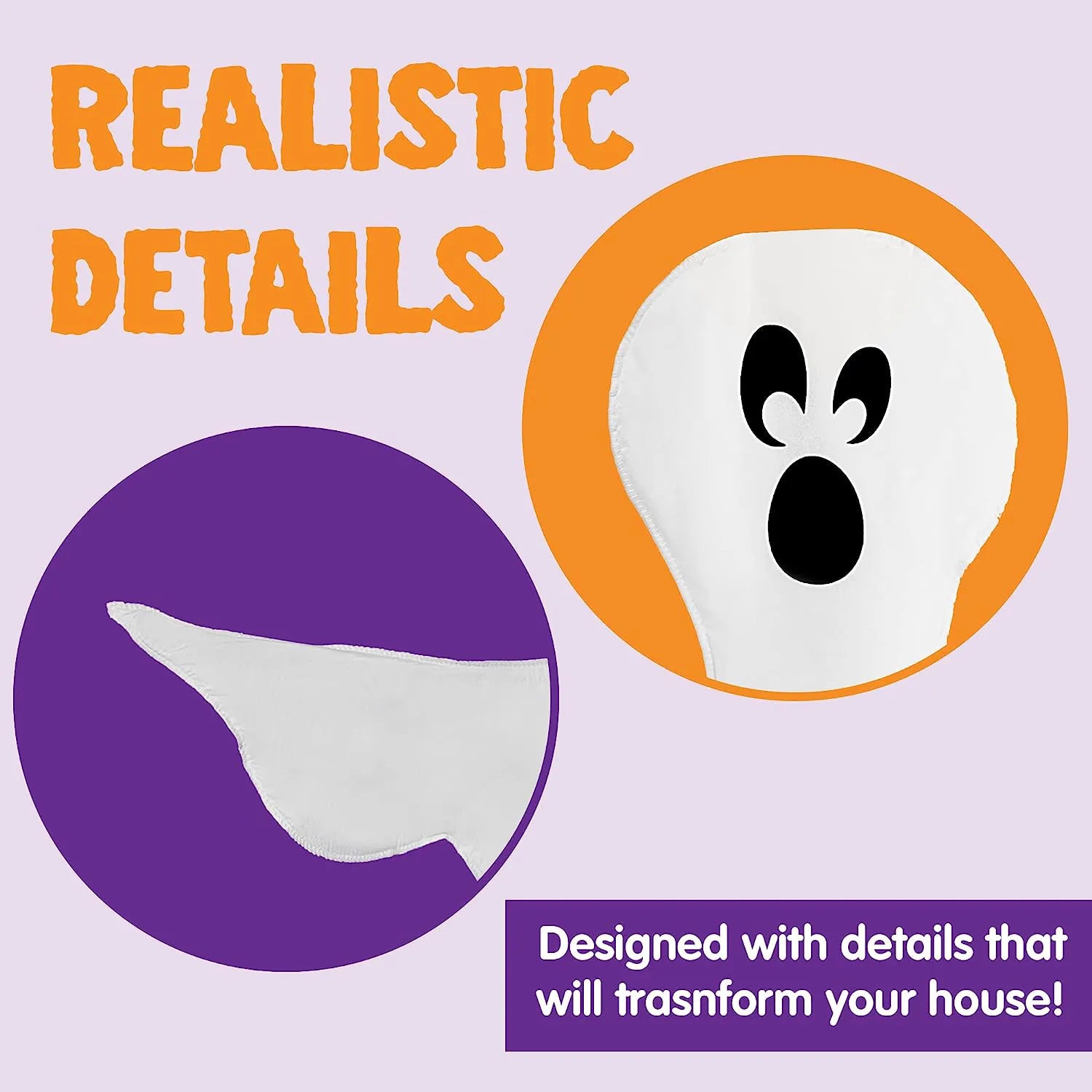 2Pcs Tree Wrap Decoration Ghost 53in
