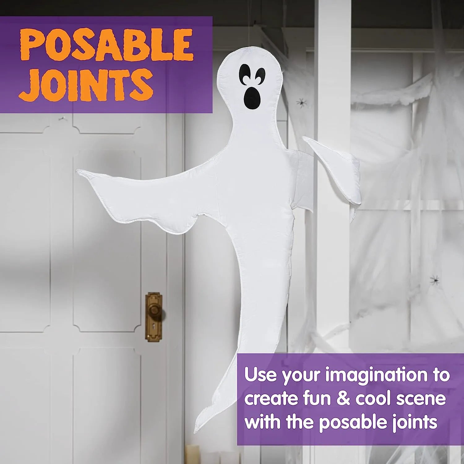 2Pcs Tree Wrap Decoration Ghost 53in