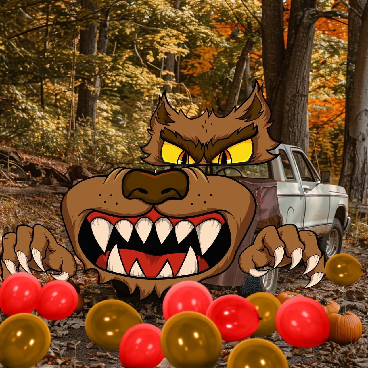 Spooky Werewolf Trunk or Treat Car Decorations Kit for Halloween