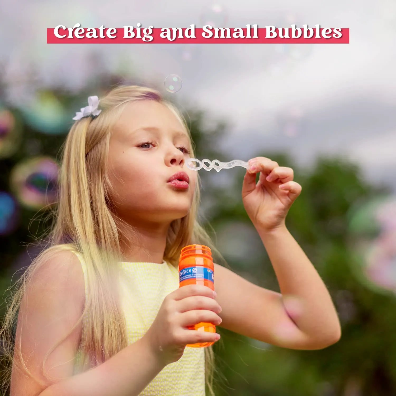 4 oz Bubble Bottles with Wand, 36 Pack