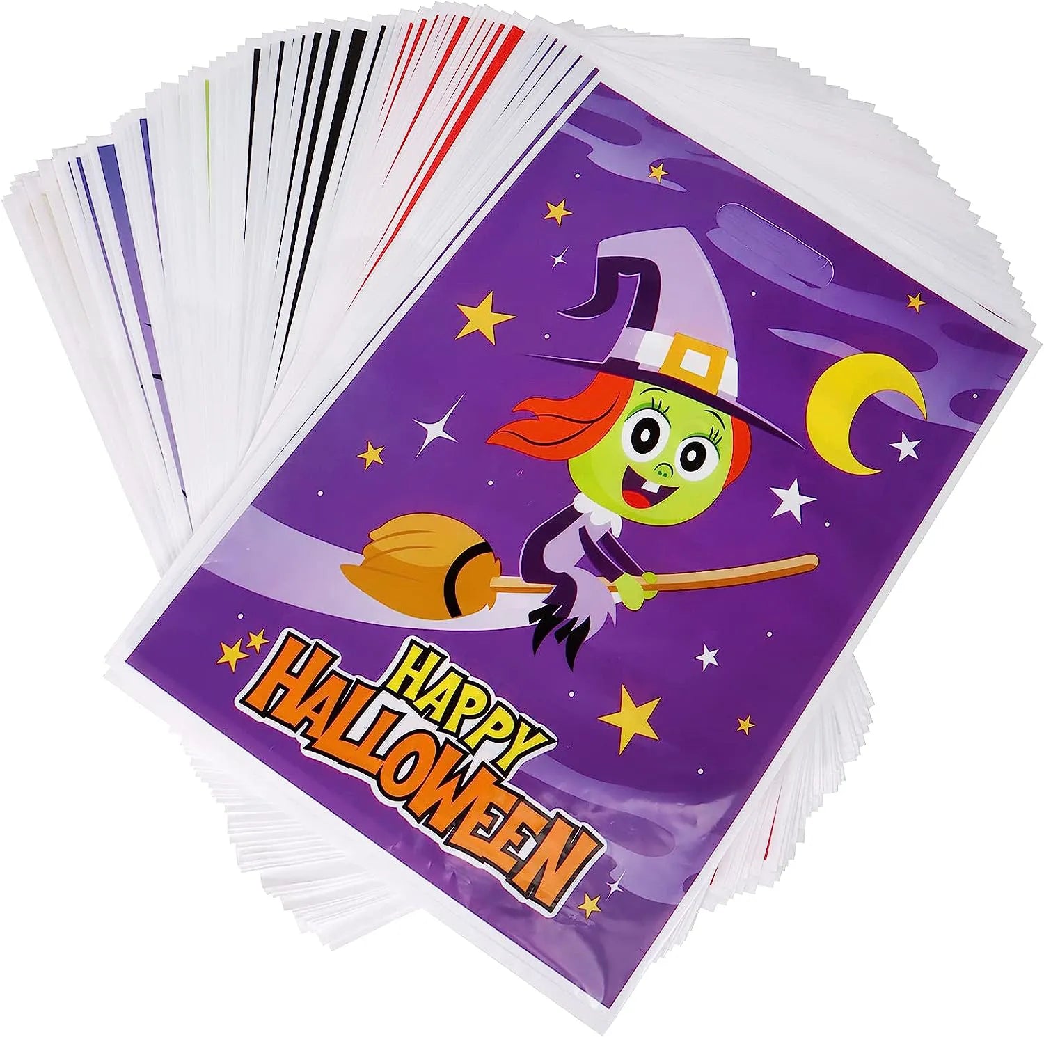 Halloween Character Plastic Candy Bags, 72 Pack