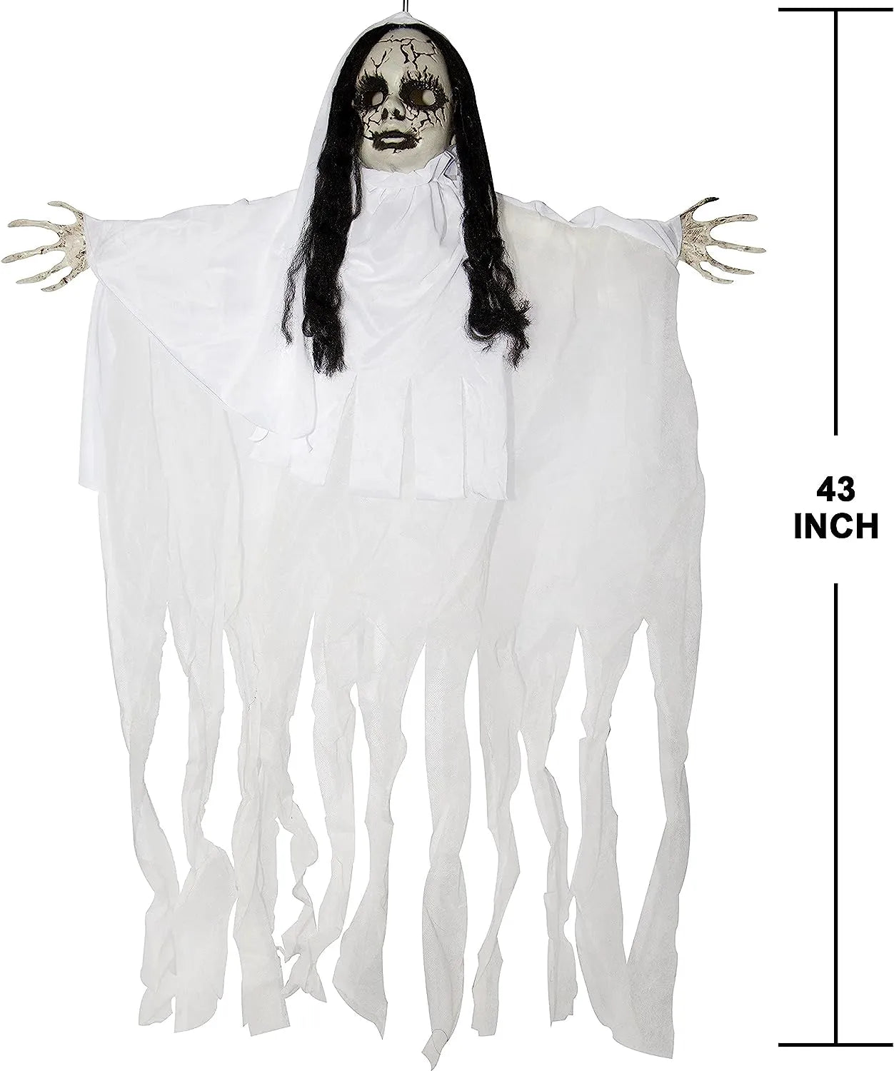 43in Ghost Girl with Light-up Head