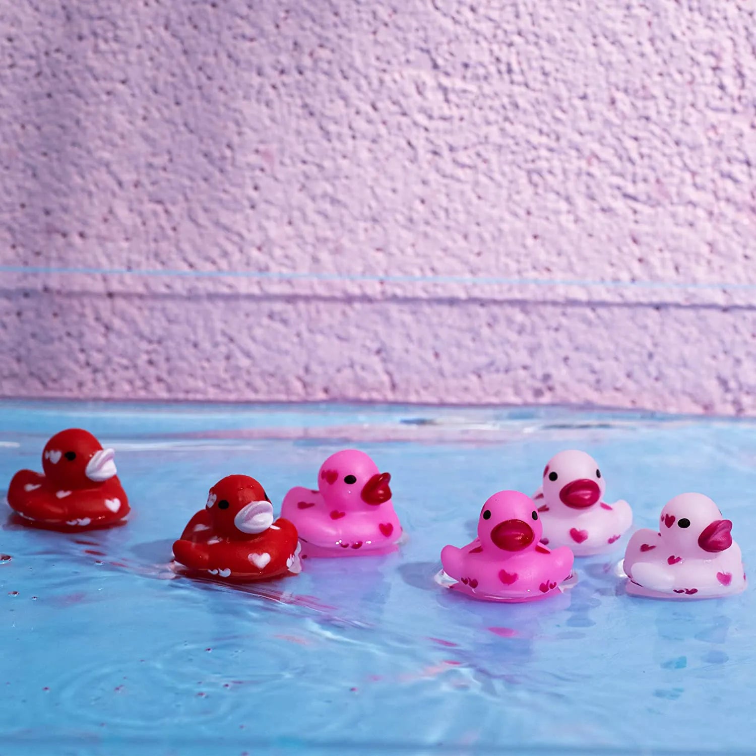 36 Pcs Kids Valentine's Day Cards with Rubber Ducks - Classroom Exchange Gifts