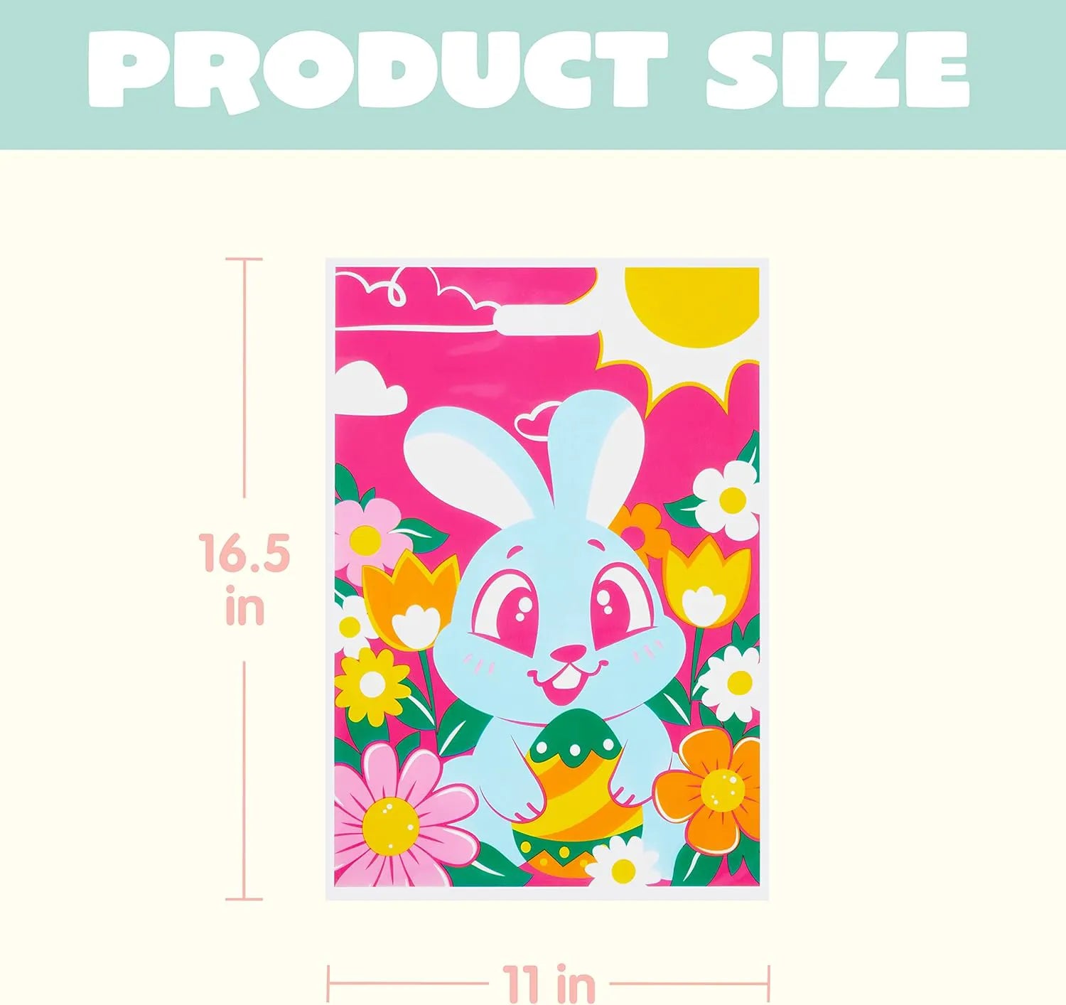 JOYIN 72 Pack Easter Plastic Gift Bags with Animal Flower Easter Party Supplies for Kids