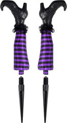 2 Pcs Halloween Light Up Witch Legs, Purple