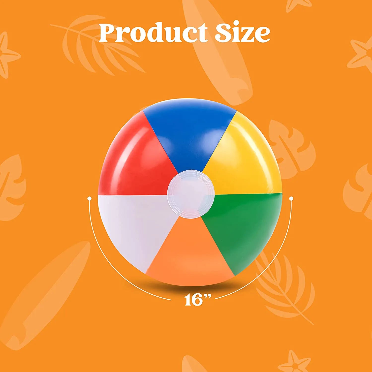 12 Pack Inflatable Beach Balls, 16 Inch