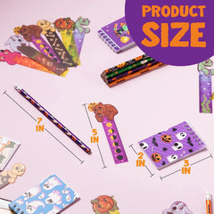 Halloween Pencil, Ruler & Notepad Set - 24 Pack