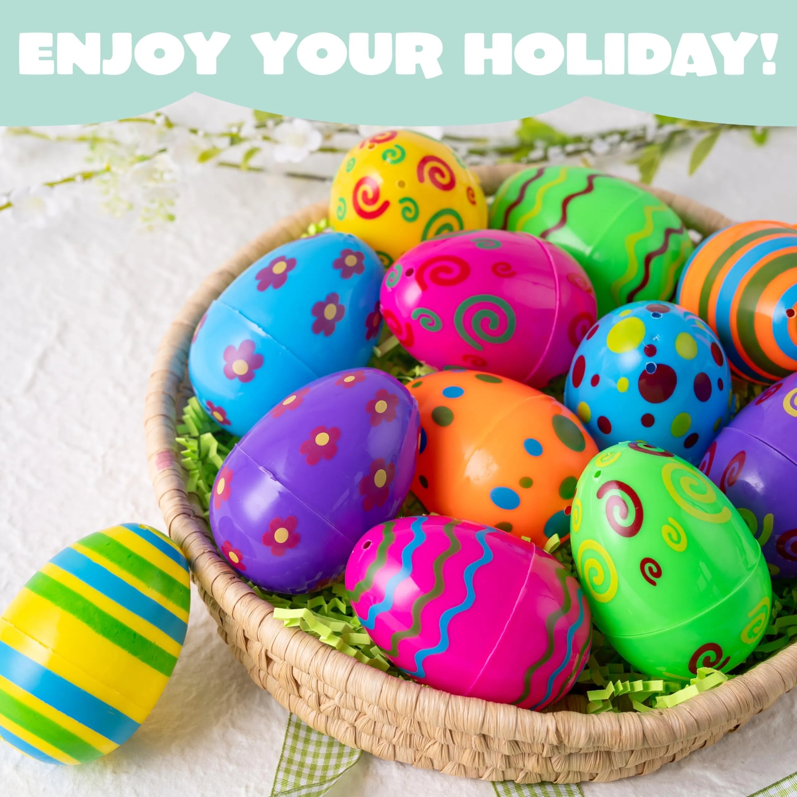 72 Colorful Plastic Easter Eggs (3.15 in) for Easter Egg Hunt