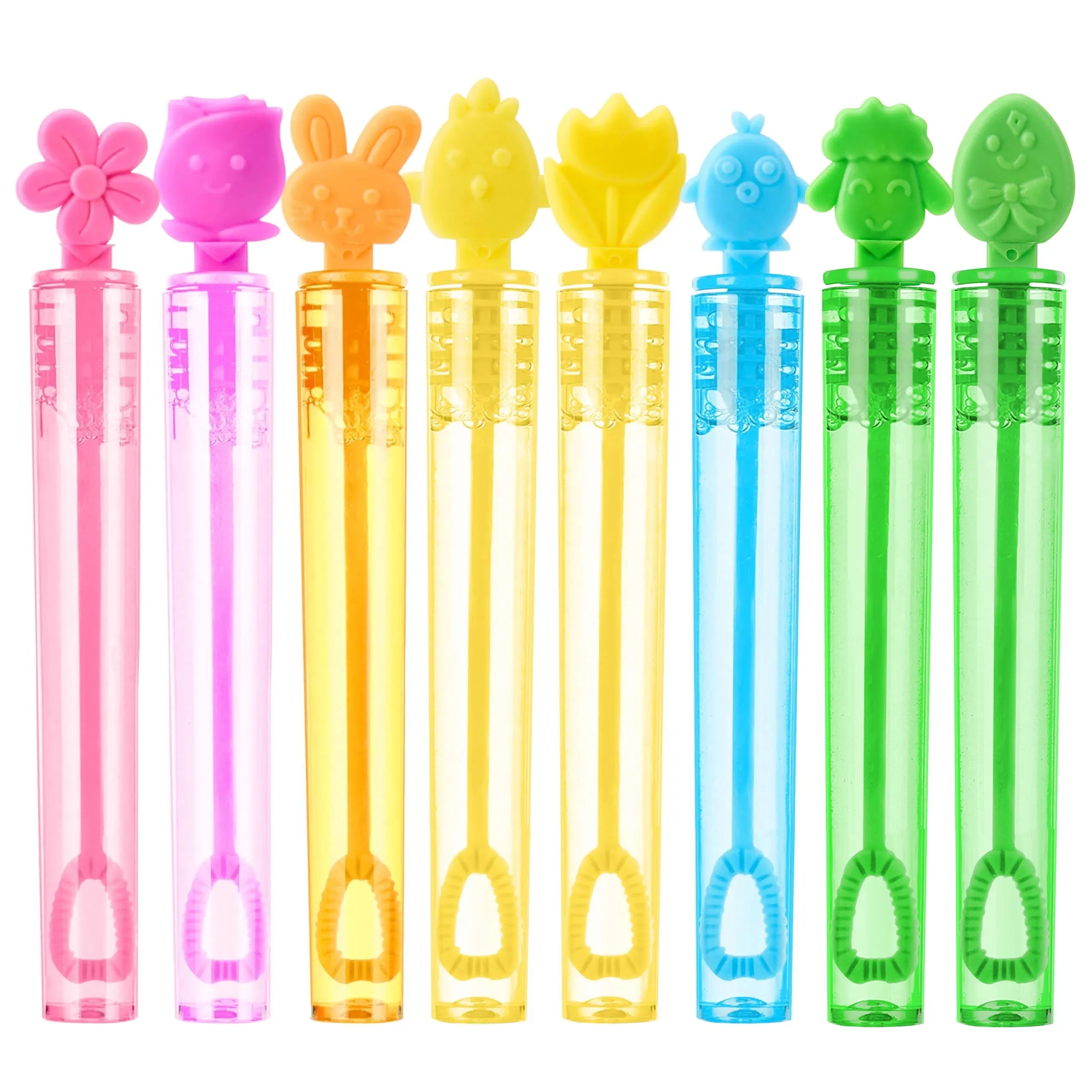 72-Pack Easter Mini Bubble Wands, 8 Assorted Colors, 9 Styles